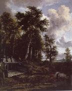 Jacob van Ruisdael Landscape with a Sluice Gate Sweden oil painting artist